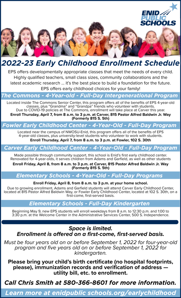 Enrollment Schedule 2022